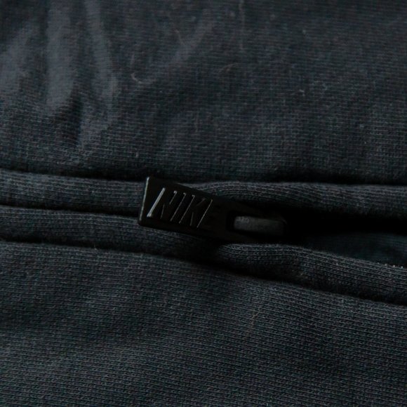 Nike x Fear of God Black Oversized Cotton-Blend Jersey Zip-Up Sweatshirt Sz XS - Picture 8 of 14